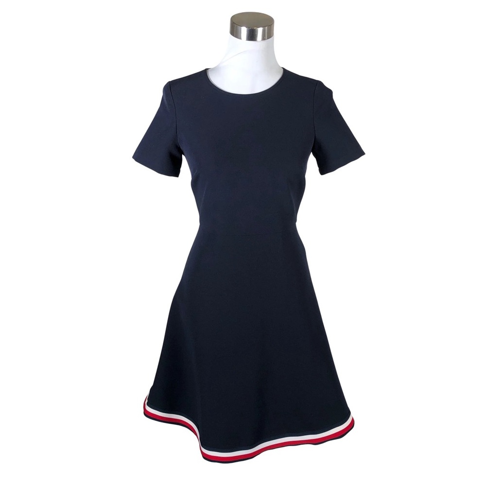 Tommy Navy Dress with Red and White Trim - US12 NWT